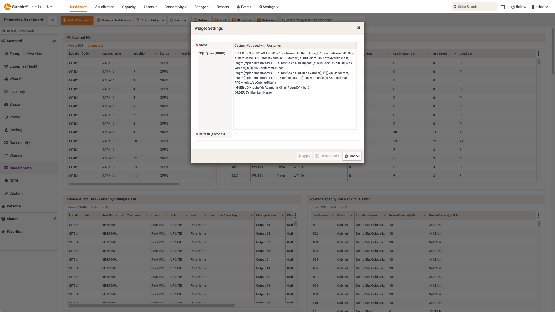 20-Adding SQL Query Report Widget