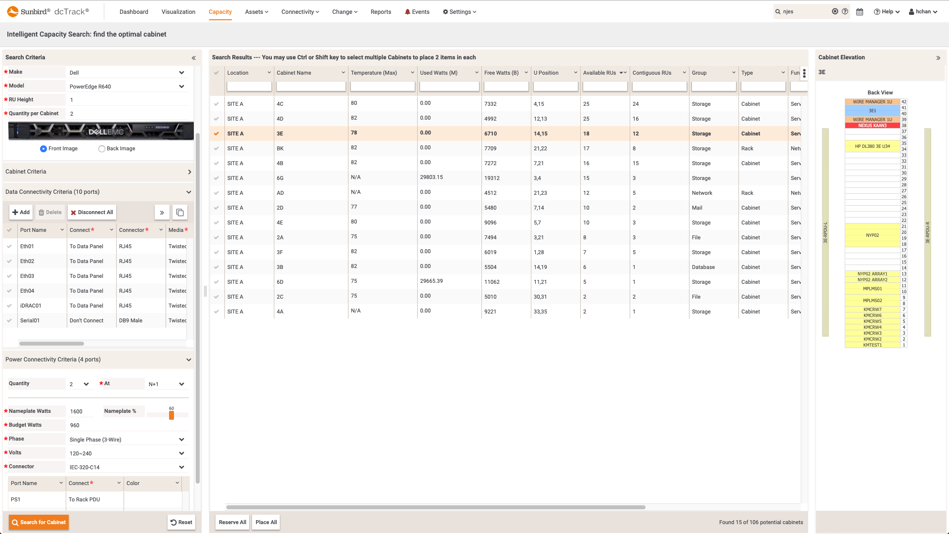 3-Intelligent Capacity Search for Space, Power, and Data Connectivity